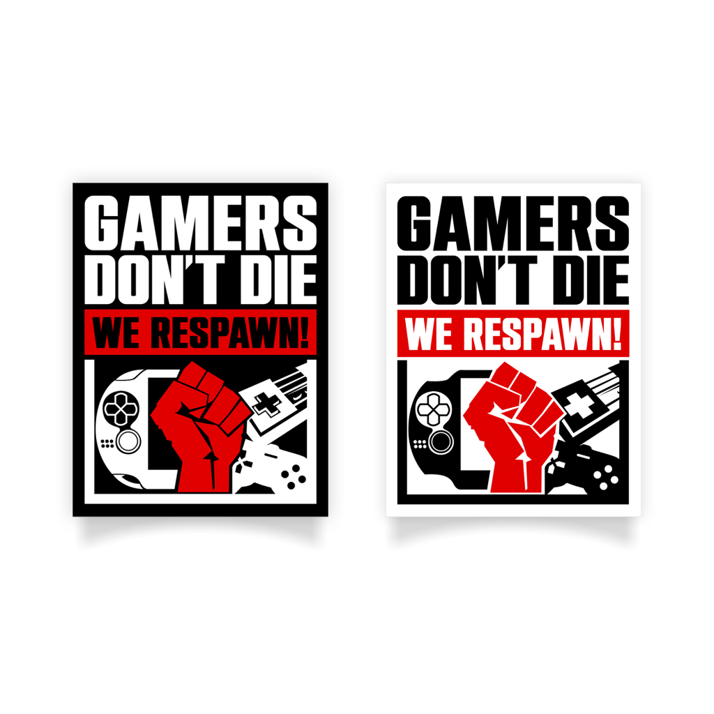 

Stiker Gamers Dont Die We Respawn