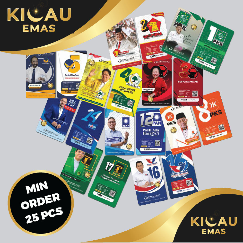 Custom Garuda Gold Emas Batangan Bersertifikat Murni 24 Karat Kostum