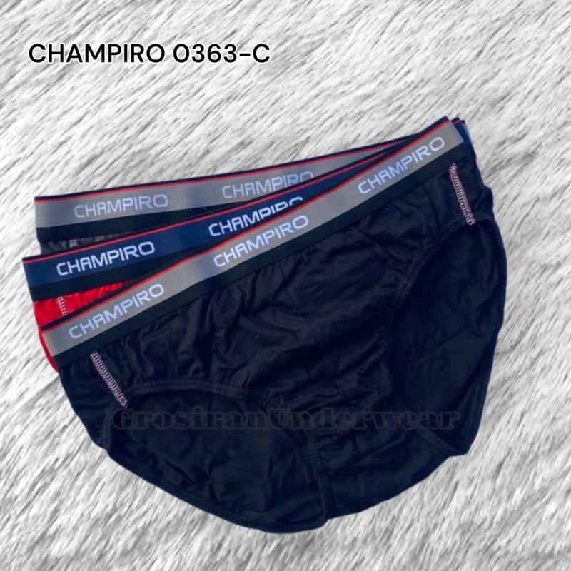 3 PCS ( 1 KOTAK ) CD CHAMPIRO 0363 KARET BOXER | Celana dalam PRIA DEWASA Brief Bahan Katun KARET BO