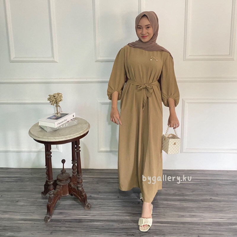 Luna Dress - Gamis Kondangan - Dress Crinkle Polos