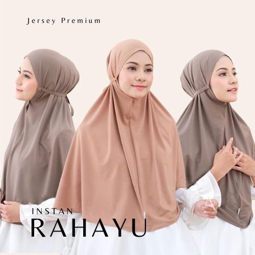 Hijab Instan Tali Jersey L / Kerudung INstan Tali Spandek Jersey / Bergo Tali L Rahayu