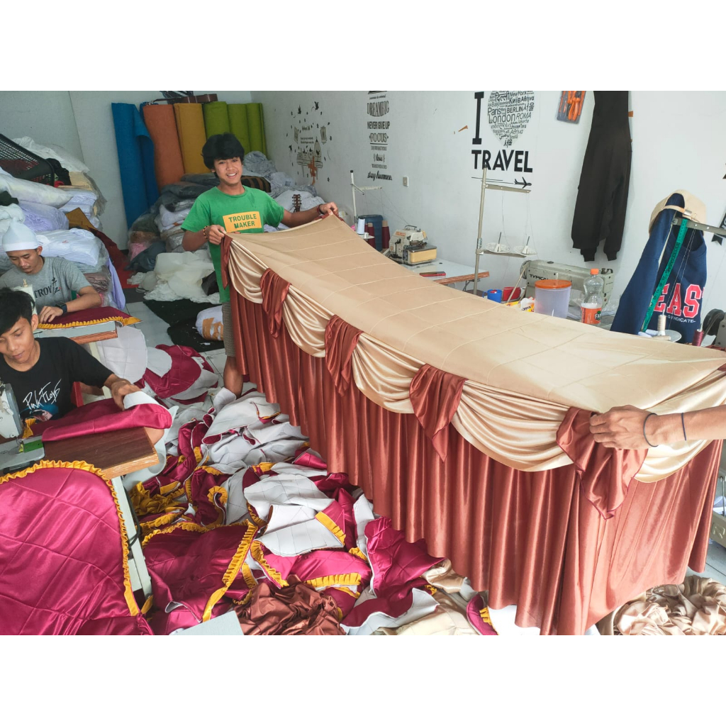 Cover Meja Prasmanan/Sarung Meja Prasmanan/Taplak Meja Prasmanan - Dekorasi Tenda [Per Meter lari]