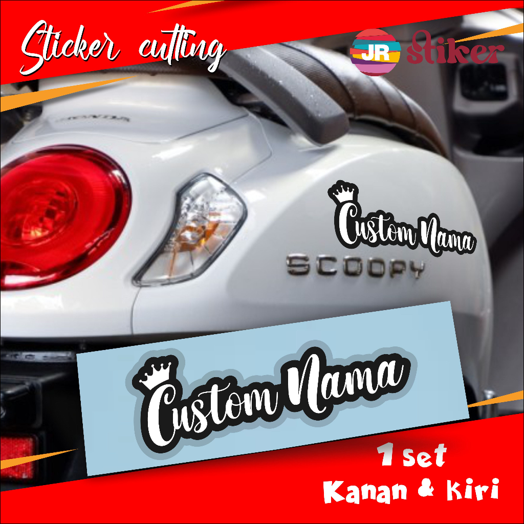 STIKER REQUEST SCOOPY CUTTING CUSTOM NAMA STIKER NAMA SCOOPY BEAT NMAX VARIO BISA REQUES NAMA