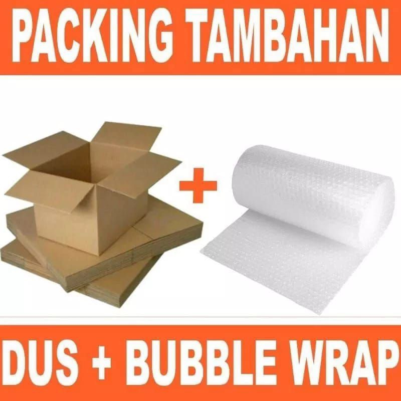 

PACKING TAMBAHAN BUBBLE WRAP ATAU KARDUS