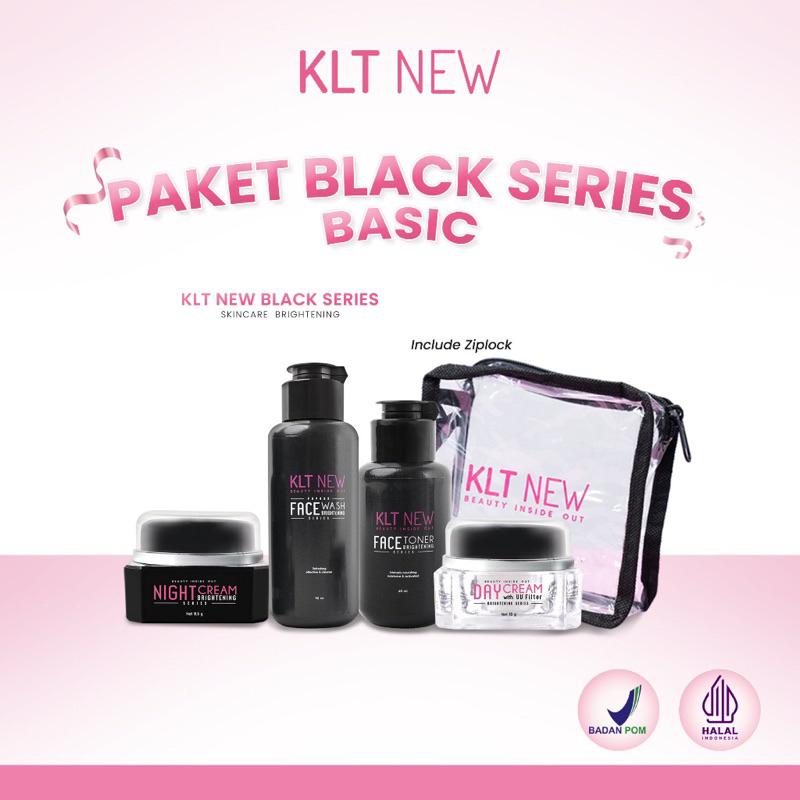 PAKET KOMPLIT KLT NEW/ new klt/ Klt black original 100% / klt black / klt hitam /packing free bubble