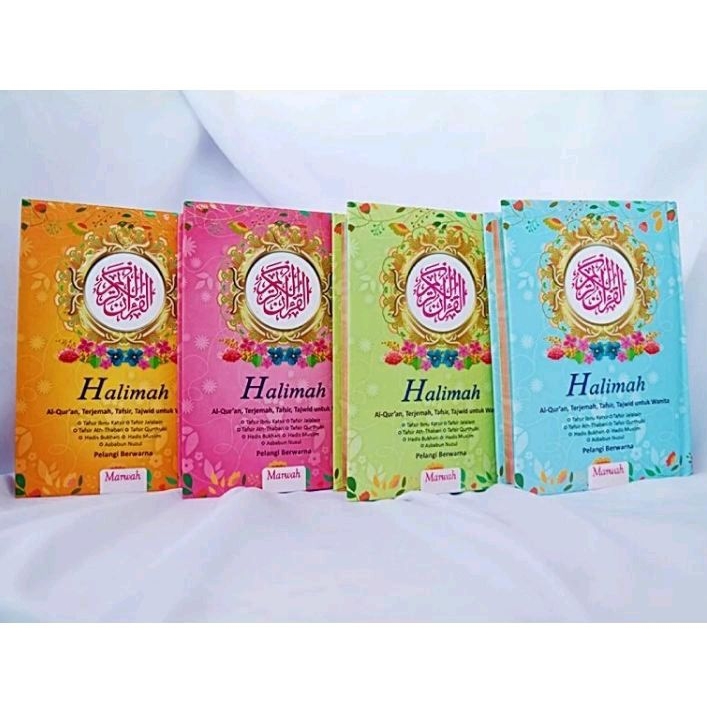 Mushaf AlQuran Halimah Alquran tajwid dan terjemahan tafsir untuk wanita ukuran A6 kecil