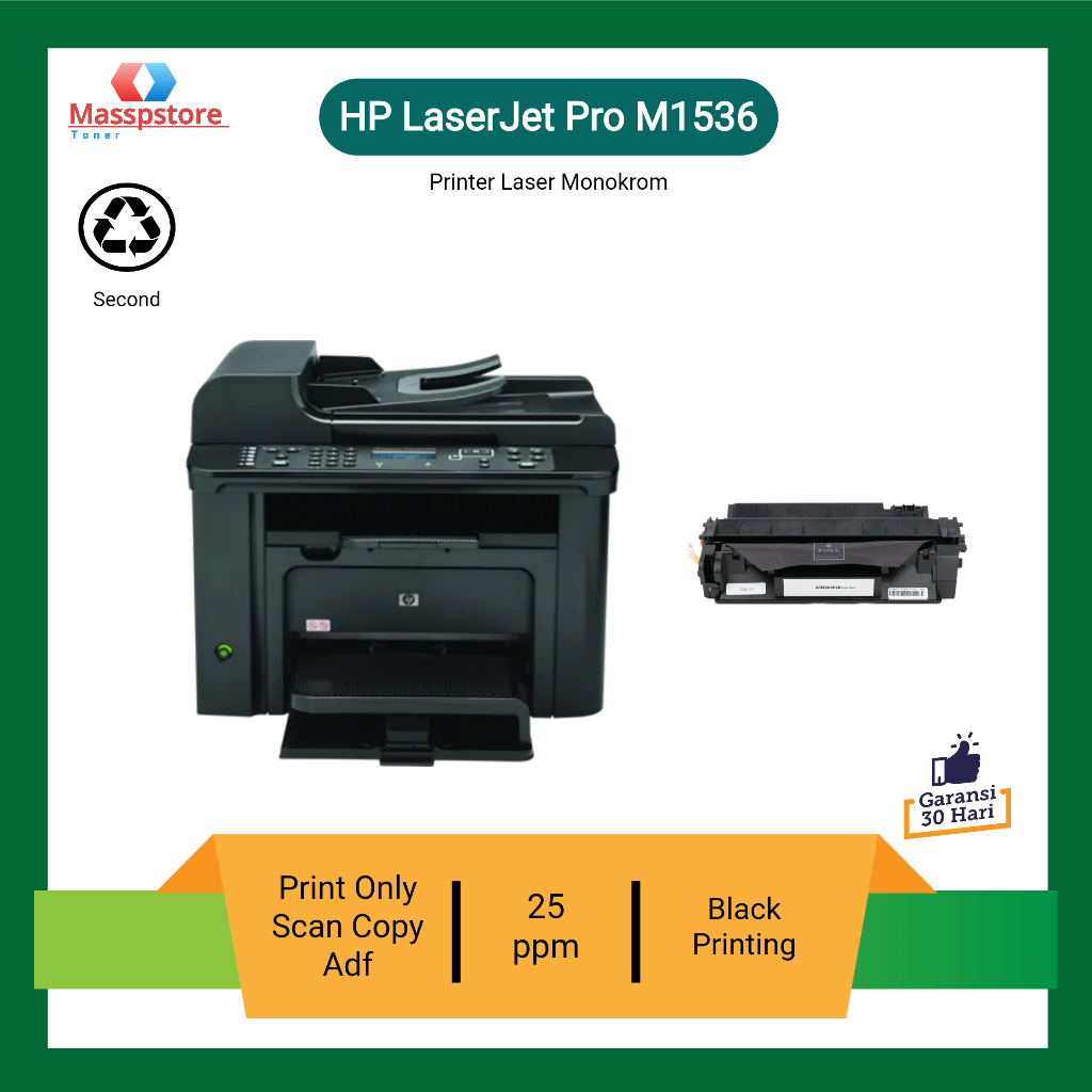 Printer Hp LaserJet 1536dnf Multifunction Printer Laser Scan Copy ADF dupleks