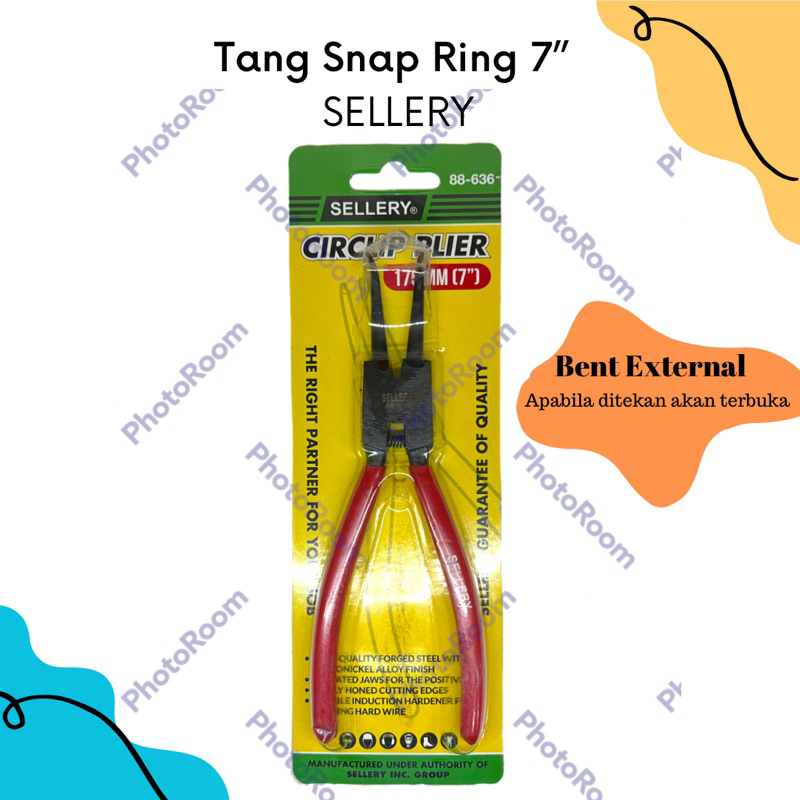 Sellery Tang Snap Ring Bengkok 7” | Sellery Tang Snap Ring Bengkok Buka 7” | Sellery Tang Circlip Be