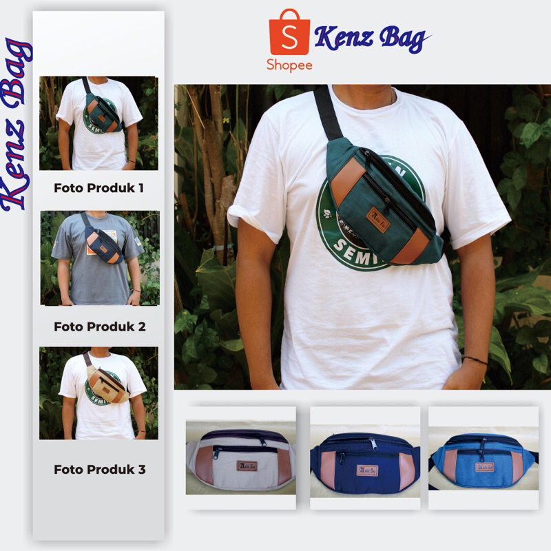 Tas Pria Selempang Pria Sling Bag Besar Waist Bag Kanvas Keren Best Seller
