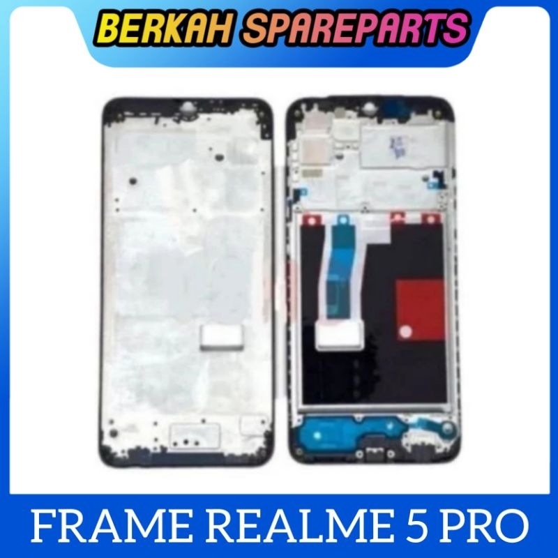 FRAME LCD TULANG LCD REALME 5 PRO TATAKAN DUDUKAN LCD ORI
