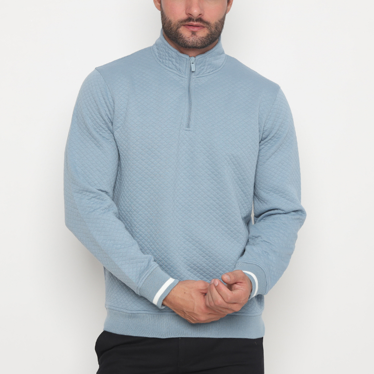 Carlos Moreno Jaket Sweater Half Zipper Outer Casual JHZ 199010