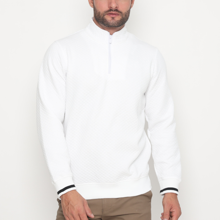 Carlos Moreno Jaket Sweater Half Zipper Outer Casual JHZ 199011