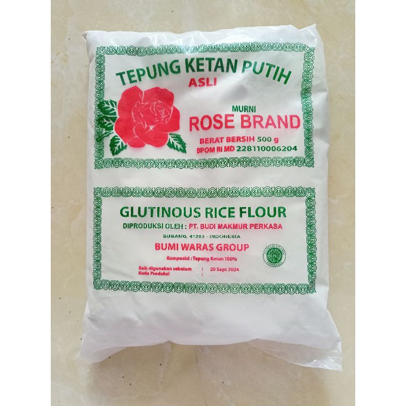 

TEPUNG KETAN PUTIH ROSE BRAND 500 GRAM