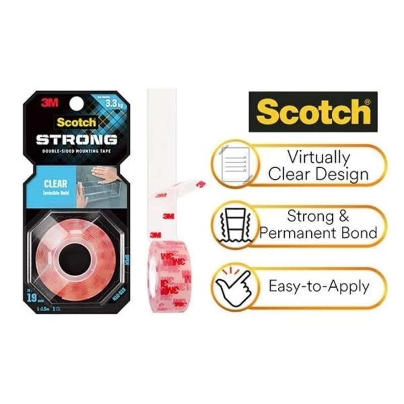 

3M Scotch Double Tape Foam 410-S19 Clear Mounting Tape 19 mm x 1,5 m