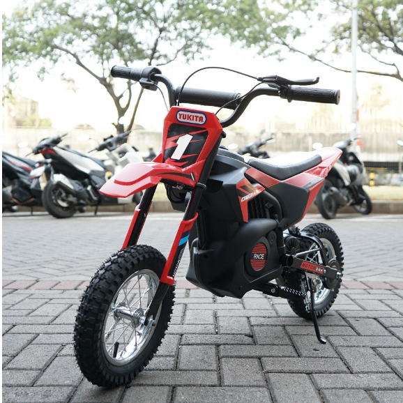 Mainan Anak Motor Trail Miniatur Kendaraan Off Road Warna Merah