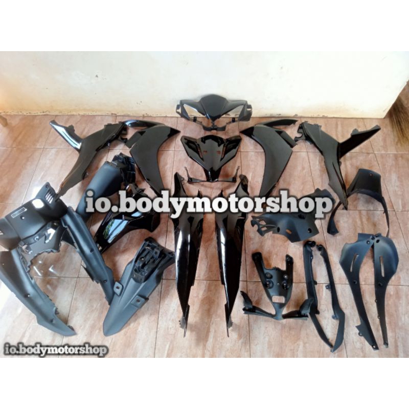 cover body full body kap body kasar halus Honda Blade new 125 hitam polos