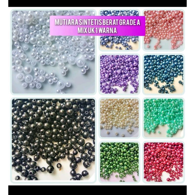 Manik Mutiara sintetis / Manik Bunga / Benang