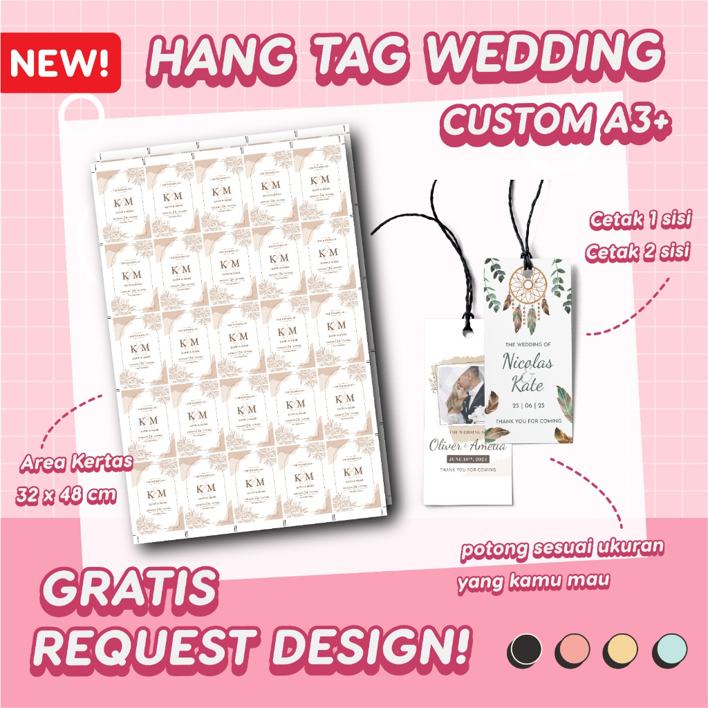 

Hang Tag Souvenir Pernikahan Custom A3 Kartu Ucapan Terima Kasih Souvenir Pernikahan Free Design Kupon Sovenir Pernikahan