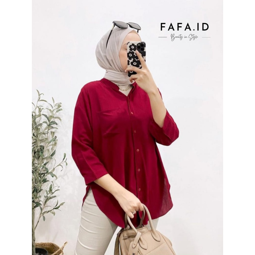 FAFA - DAILY KEMEJA CRINCLE POCKET // SHAKILA TOP BLOUSE