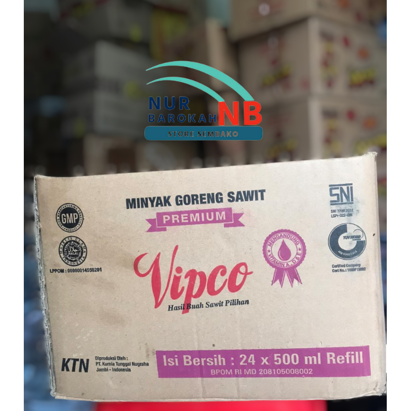 

Minyak Goreng Sawit Premium Vipco (Isi 24x500ml)
