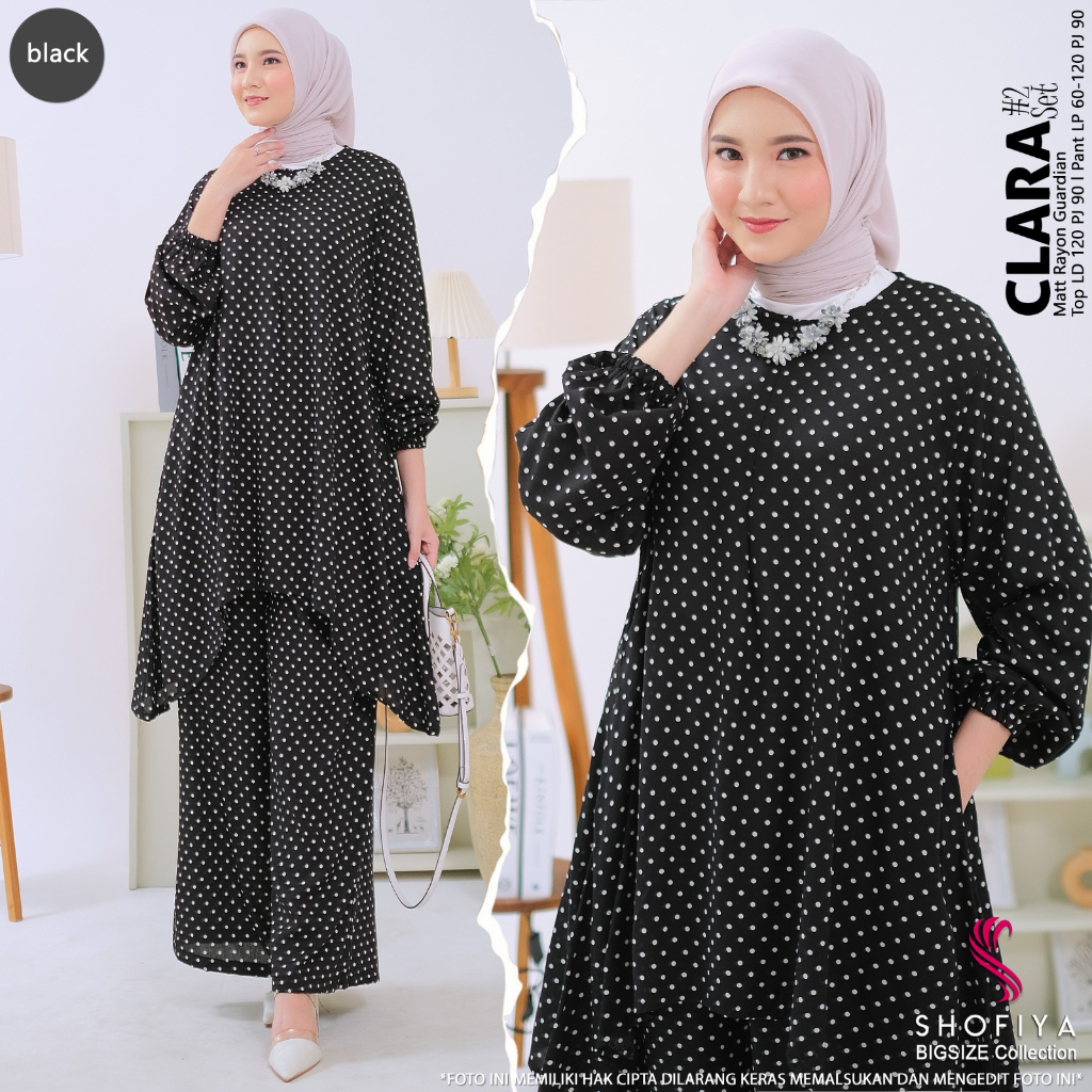 CLARA SET #2 // SETELAN BERMOTIF BAHAN RAYON ORIGINAL SHOFIYA