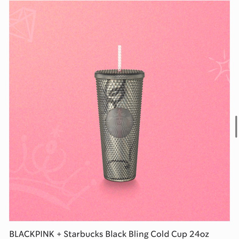 starbucks x blackpink black bling cold cup