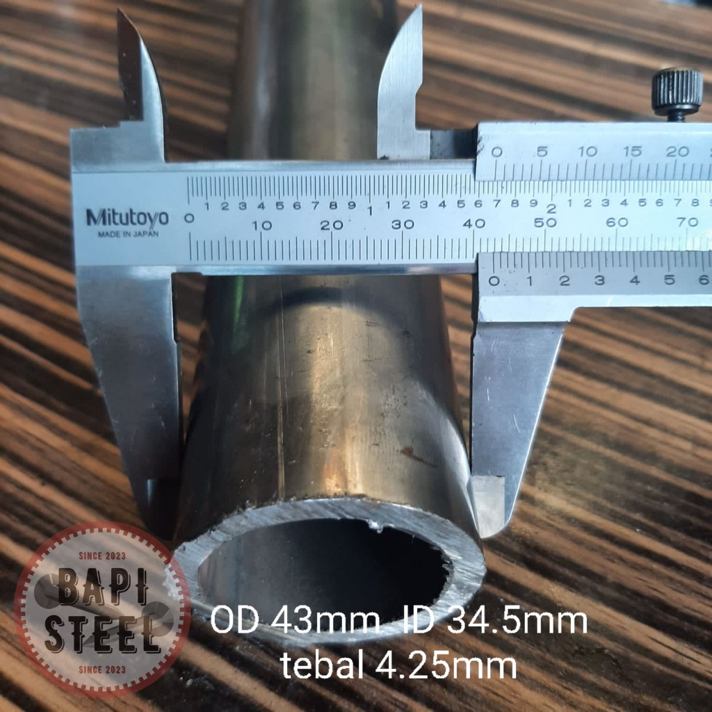 pipa besi seamless OD 43mm ID 34.5mm