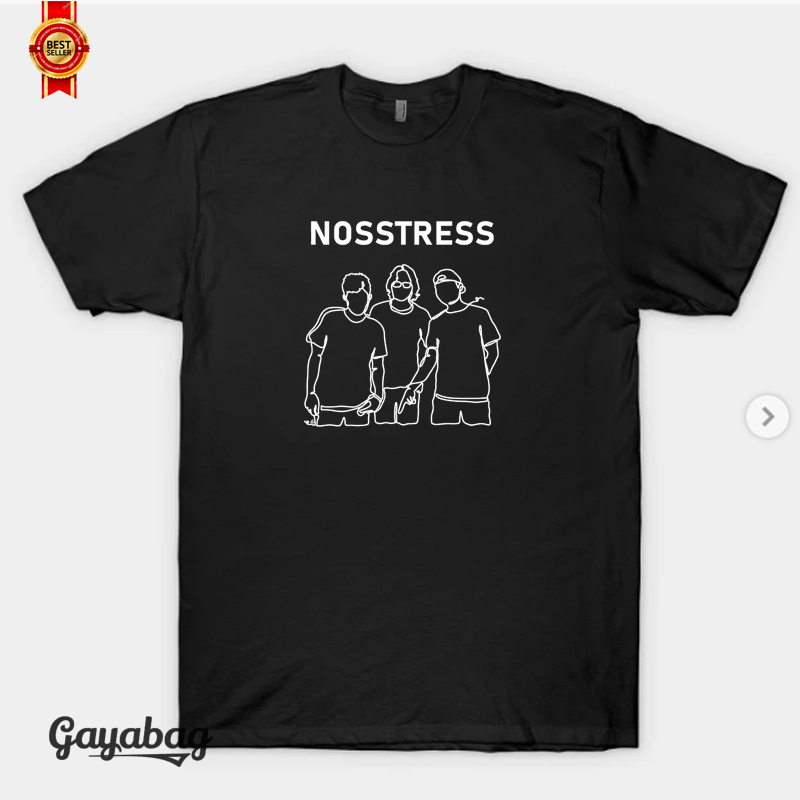 T-shirt kaos baju lengan pendek o-neck unisex band nosstress personil siluet best seller