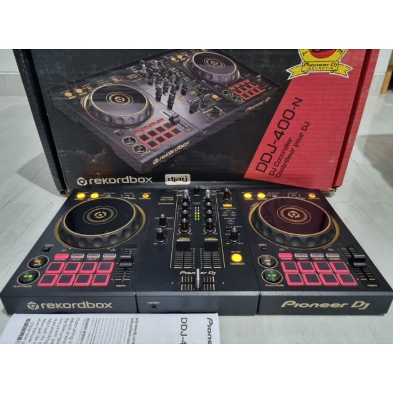 Alat DJ Pioneer DDJ 400 Gold Limited Edition Controller DJ Rekordbox DJ Fullset Box & Manual Book Pi