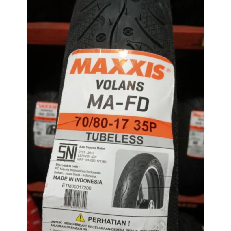 Ban motor MAXXIS Volans MA-FD 70/80 Ring 17 70/80-17 Tubeless