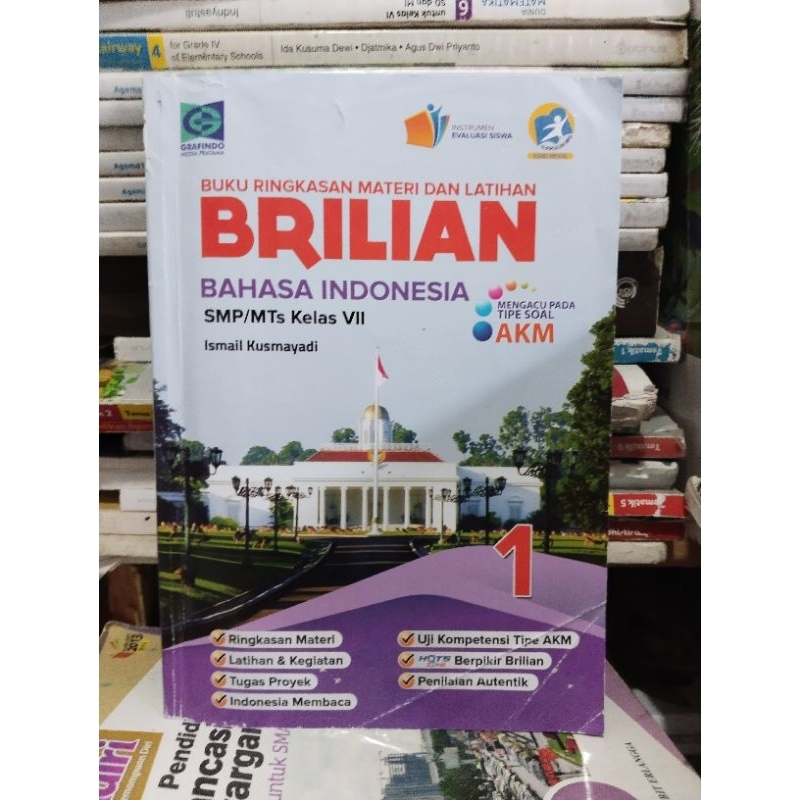 BUKU BRILIAN BAHASA INDONESIA/AKM KELAS 7/VII/1 SMP/MTS