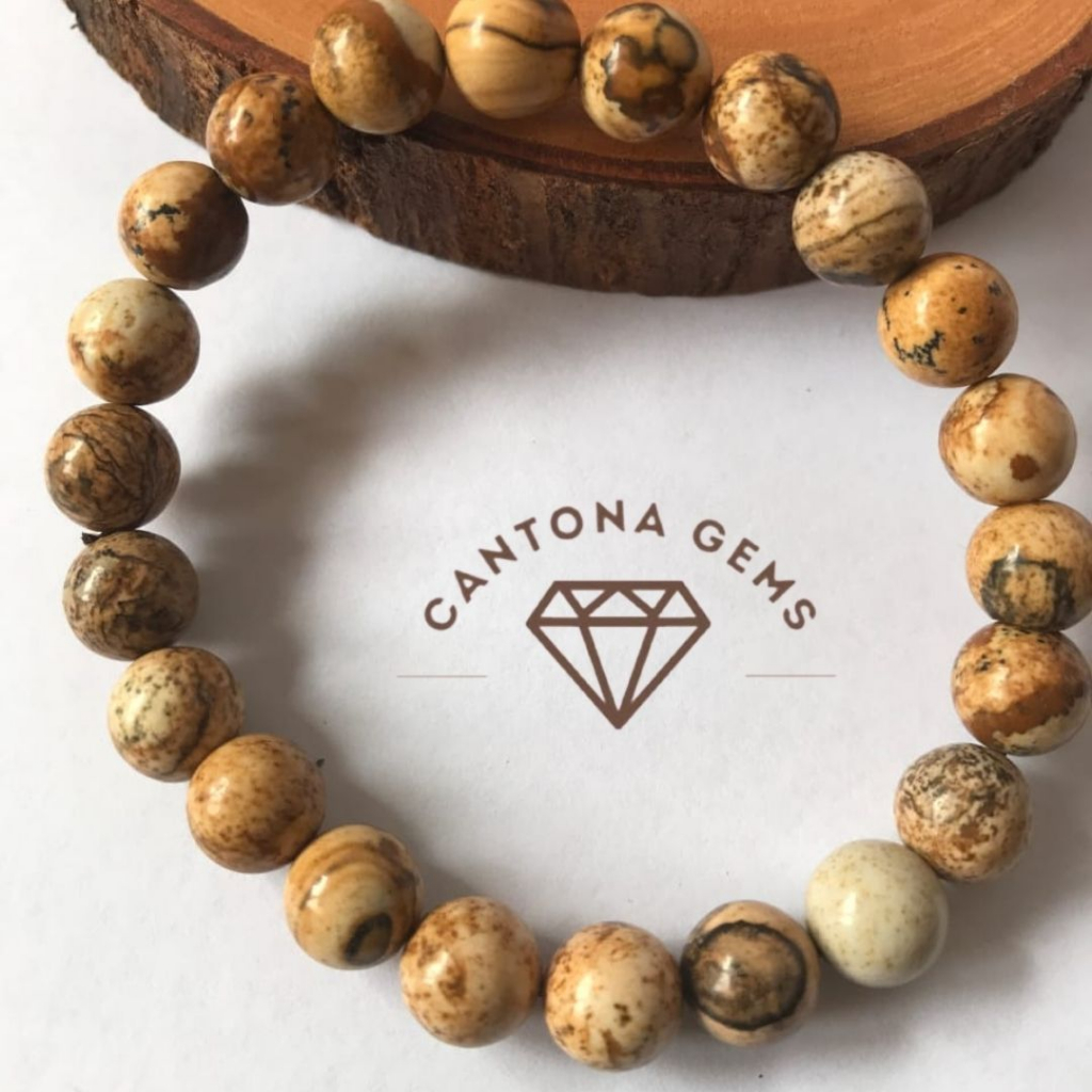 Gelang batu alam asli 3 8mm