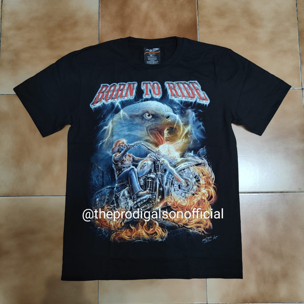 Kaos Rock Chang Import Size XXL Elang Motor Api Glow in The Dark