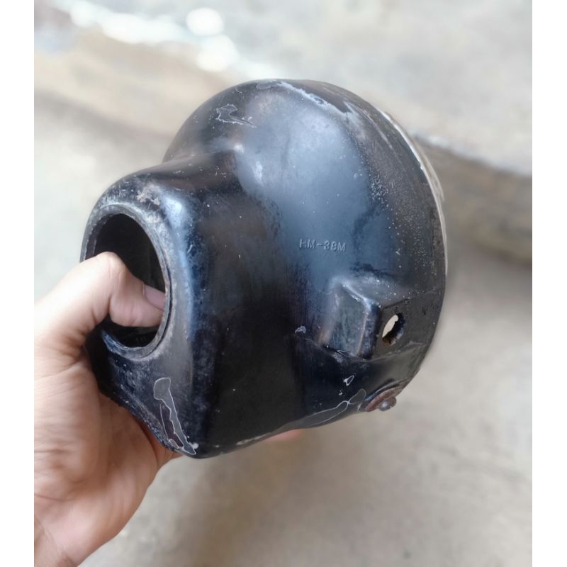 Batok lampu bulat set ring GL100 platina original second