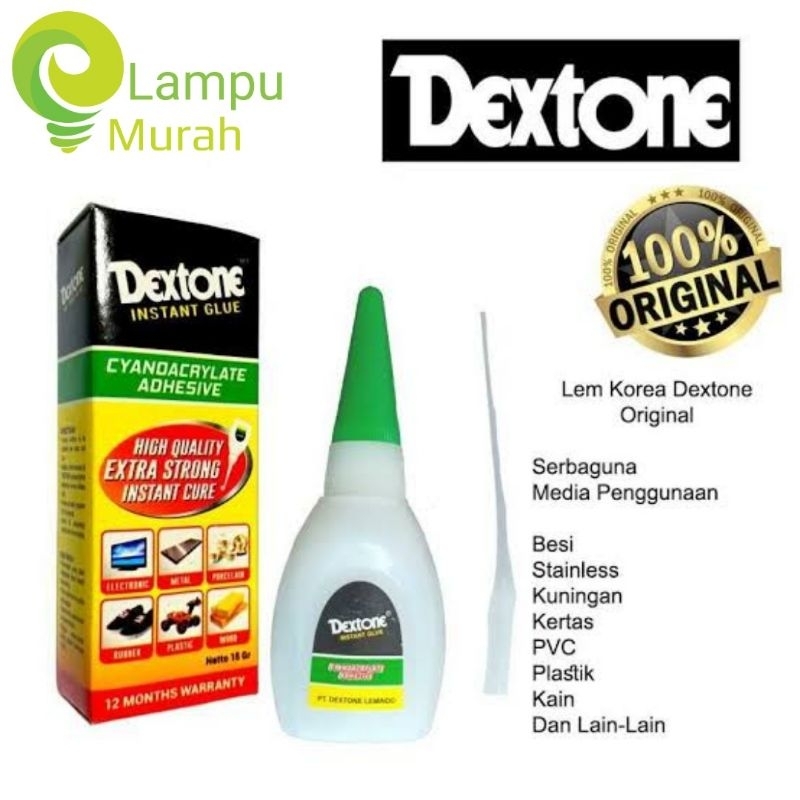 

Lem Power Glue Dextone / Lem Cair Tetes - Lem Instan Glue