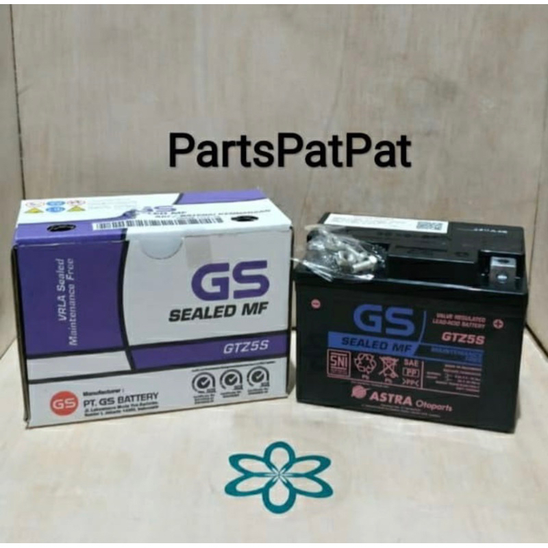 AKI ACCU BATTERY GTZ5S/GTZ-5S MF GS GTZ5S AKI ASTRA GTZ5S/GTZ5-S/GTZ-5S ASLI ORIGINAL