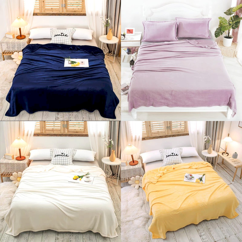 Selimut Throw Blanket Polos New Arrival Anti Alergi & Menghangatkan