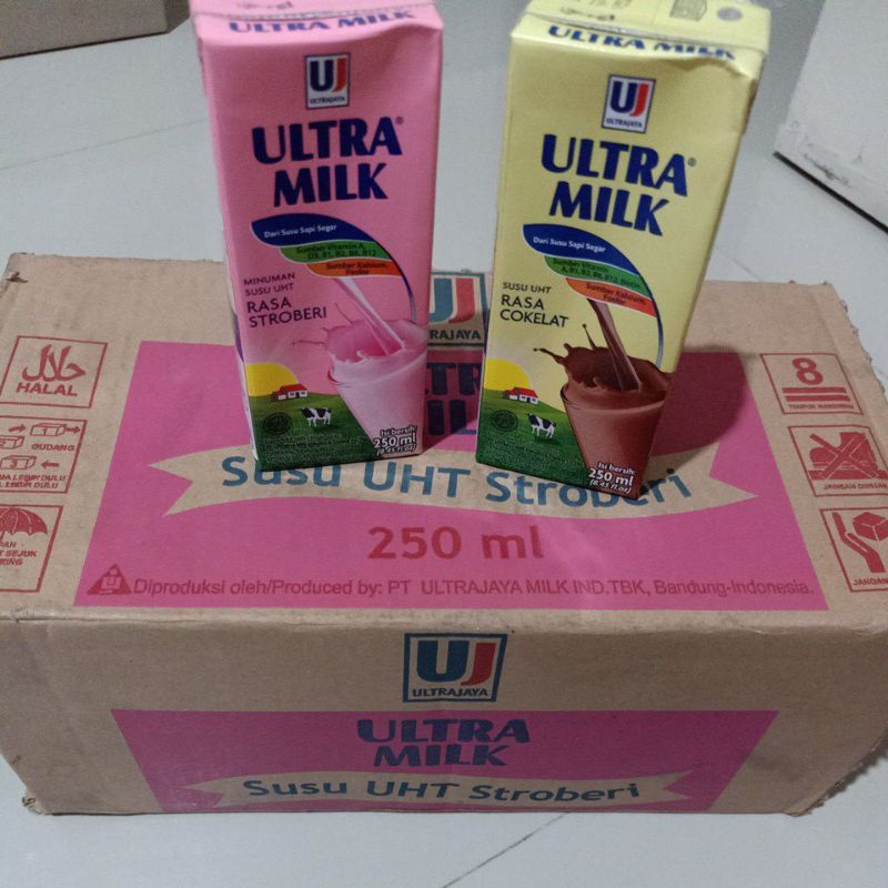 

susu ultra 250ml 1 dos isi 24