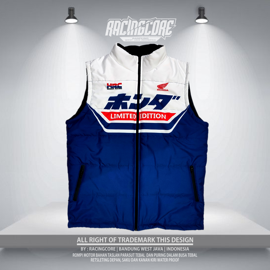 ROMPI MOTOR JAKET HOODIE CBR 250RR CB150R HRC HONDA BEAT VARIO PCX HOODIE SUNMORI