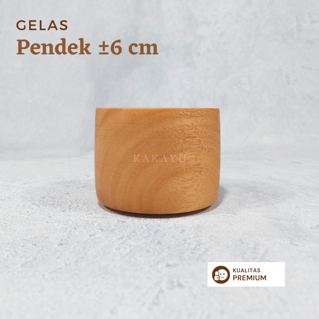 Gelas Kayu Pendek / Custom Nama Gelas Kayu Ukir / Gelas Kayu Estetik