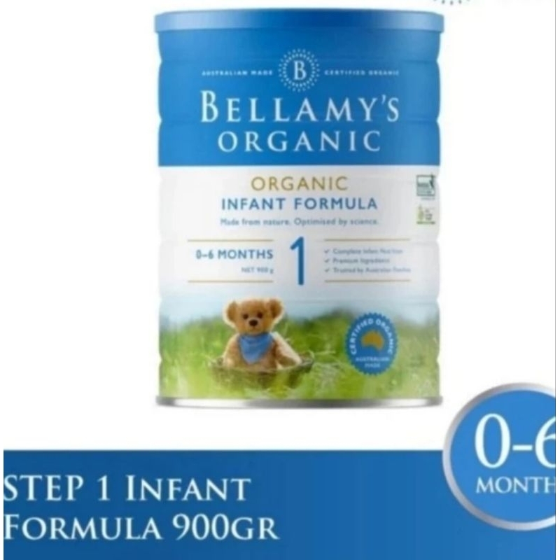 Bellamy's bellamys organic milk step 1 infant formula 900 gr | susu
