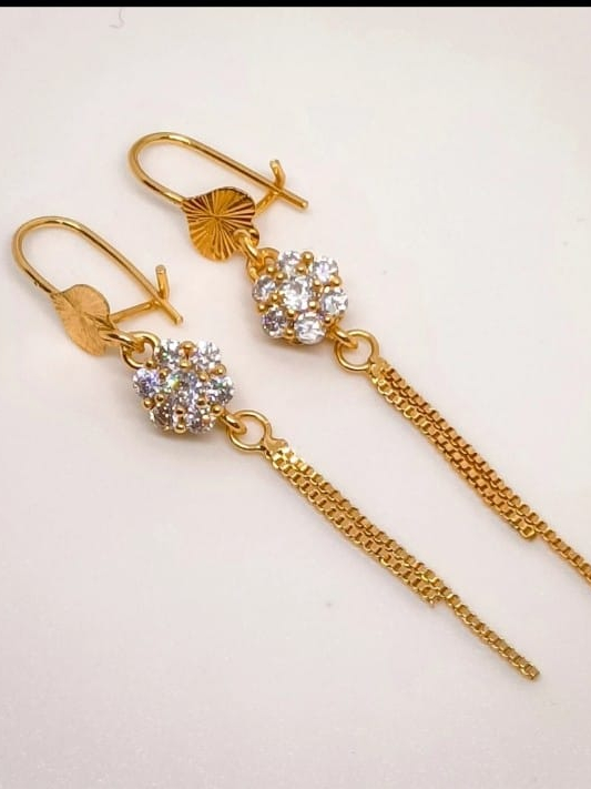 nting Titanium Panjang Anti Karat Lapis Emas Pesta Anting Wanita Dewasa Korea Murah