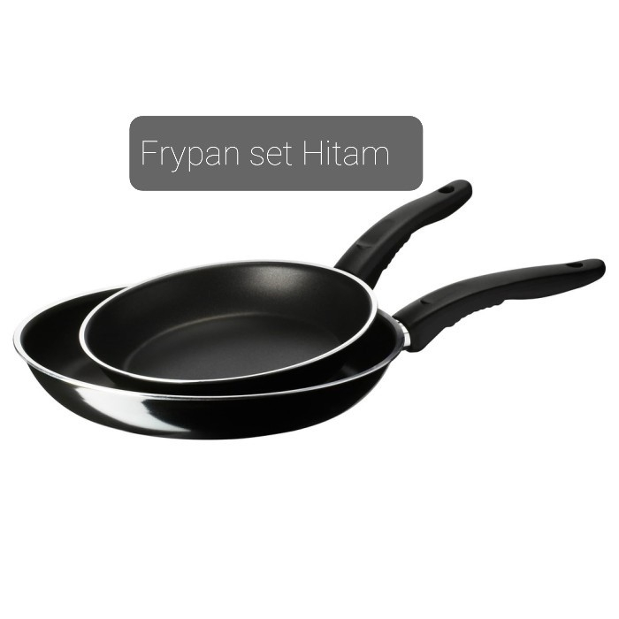 Frypan Hitam Set 2in1 (18cm dan 25cm) harga untuk 2pcs-3