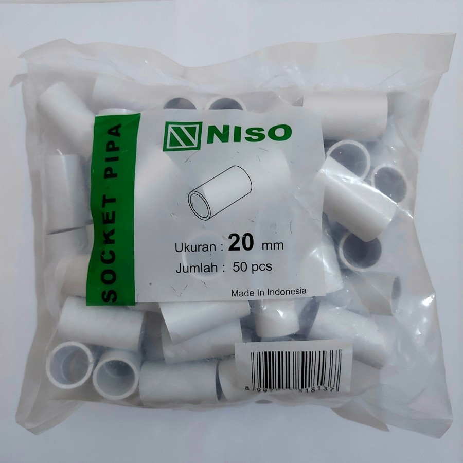 NISO Sok Pipa Listrik Socket Pralon Sok Sambungan Pralon Listrik 20 Mm