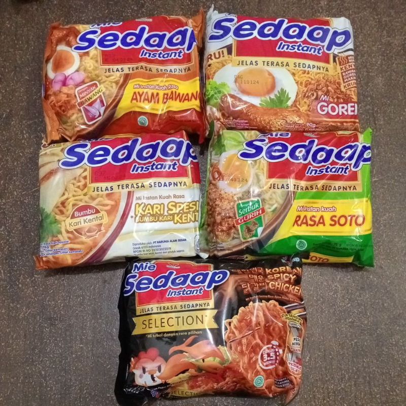 

(Paket isi 5) MIE SEDAP GORENG/KUAH