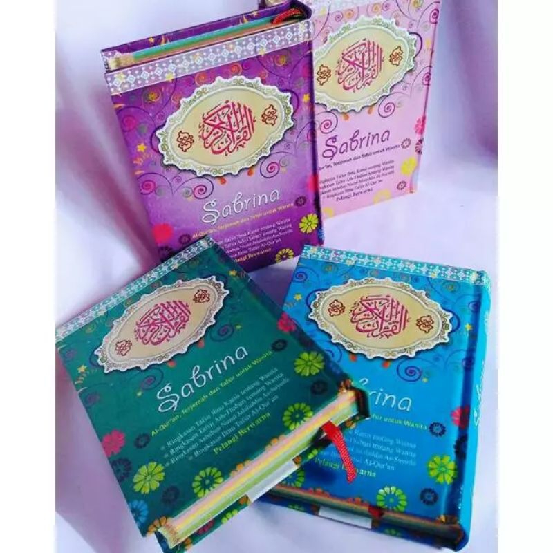 Mushaf Sabrina AlQuran tajwid terjemah dan tafsir untuk wanita A6 kecil hardcover