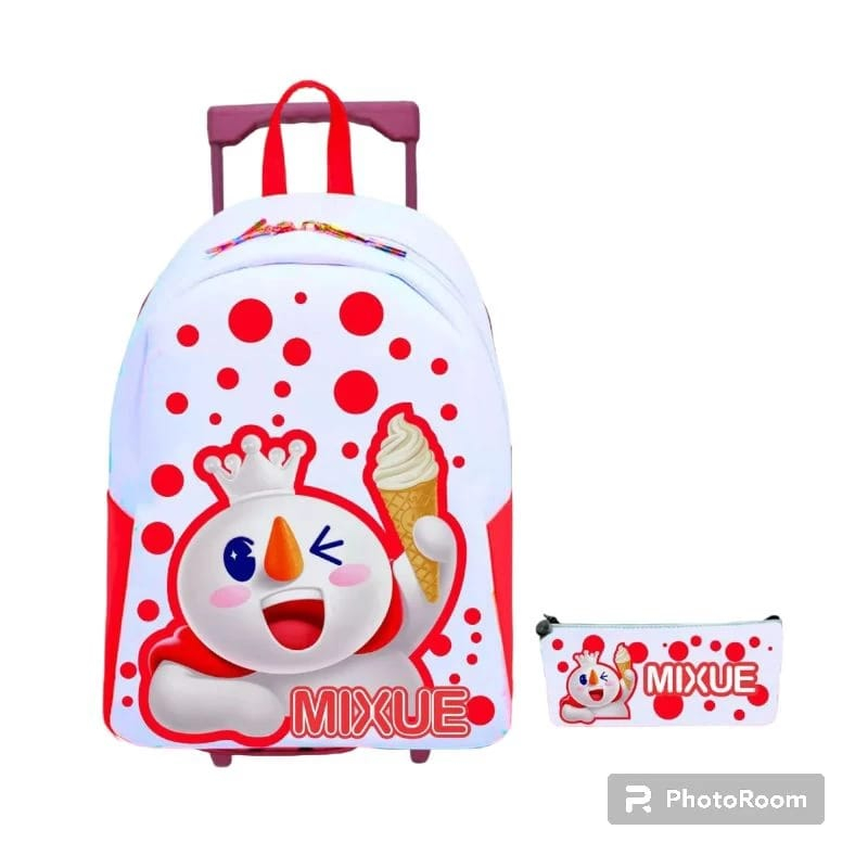 Tas Troli Anak perempuan tk sd miksu Tas koper anak miksu free dompet lucu