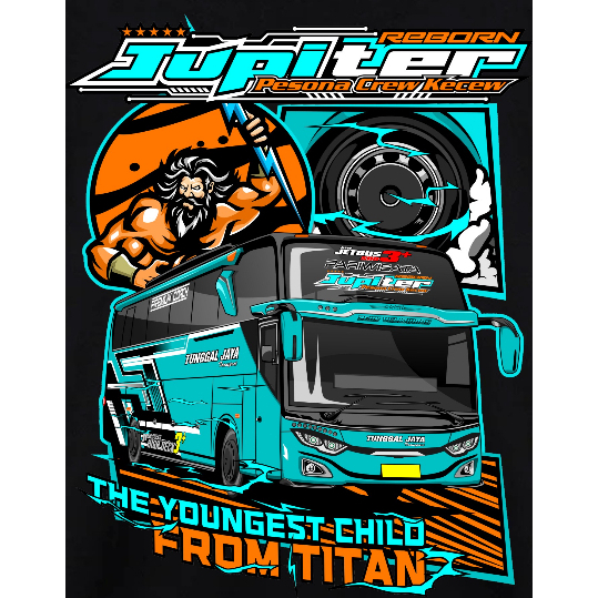 STIKER BUSMANIA JUPITER FROM TITAN 5PCS