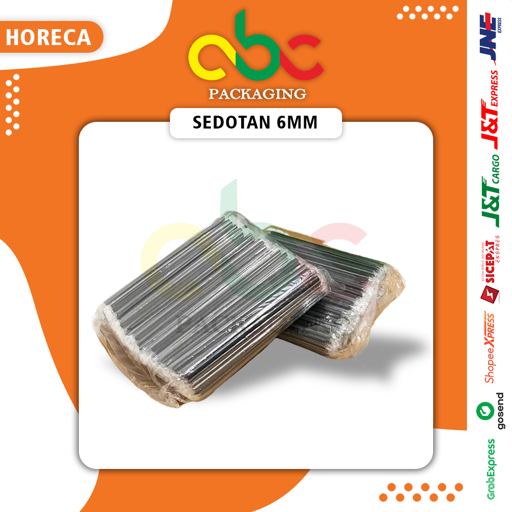 Sedotan Hitam Runcing 6mm Merek Oxo (500 pcs)