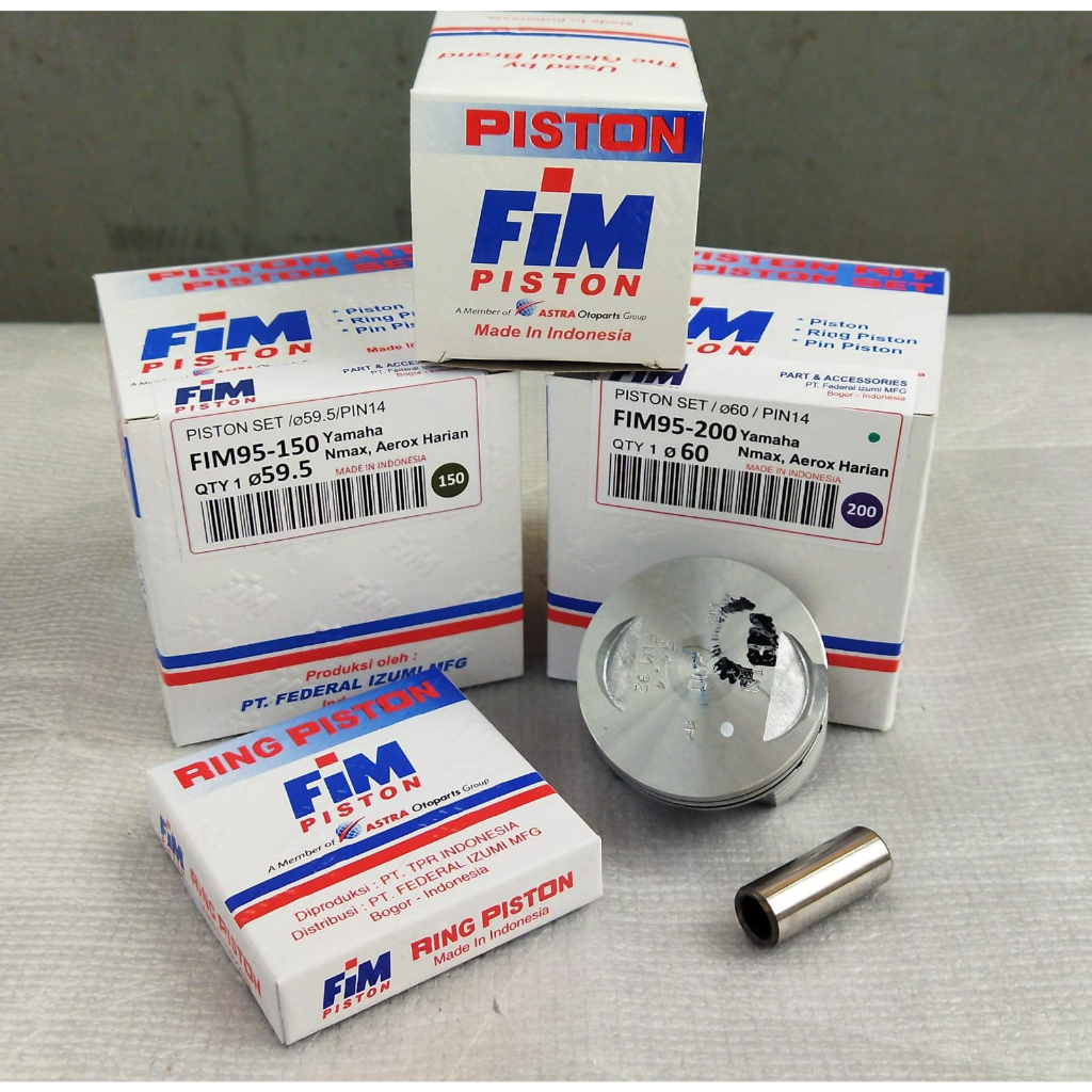 SEHER PISTON NMAX/AEROX 58 58,5 59 59,5 60 PIN 14 (HARIAN) PIN 14 FIM